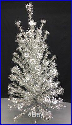Vintage Sparkling Silver Aluminum 7' Large Christmas Tree withTwo Stands