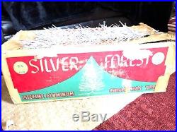 Vintage Stainless Aluminum Christmas Tree 6.5ft Silver Forest Deluxe Style S/65
