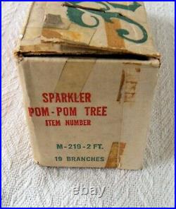 Vintage Star Band Aluminum Pom-Pom Christmas Tree The Sparkler 2FT M-219 withBox