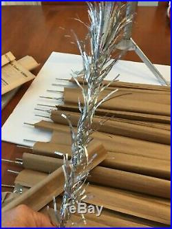 Vintage Star Band Co. M-325 Silver Pom Pom Aluminum Christmas Tree 3' Sparkler