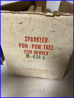 Vintage Star Band THE SPARKLER 4' Pom Pom Aluminum Christmas Tree in Box