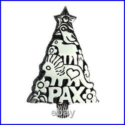 Vintage Sterling Silver James Avery PAX Animal Christmas Tree Pendant Brooch Pin
