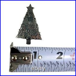 Vintage Sterling Silver James Avery PAX Animal Christmas Tree Pendant Brooch Pin