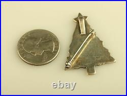 Vintage Sterling silver James Avery Pax Animal Christmas Tree pendant brooch pin