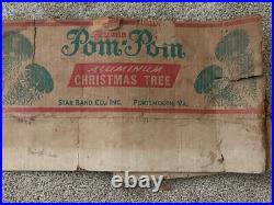 Vintage (The Sparkler Pom Pom) 4 Ft. Aluminum XMAS Tree