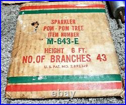 Vintage The Sparkler Pom Pom Aluminum Christmas Tree 6 Ft. VTG HTF 1960s