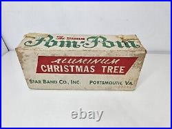Vintage The Sparkler Pom Pom Aluminum Christmas Tree New Old Stock 2ft 19 Branch