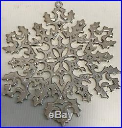 Vintage Tiffany & Co. Sterling Silver Christmas Tree Holiday Ornament Snow Flake