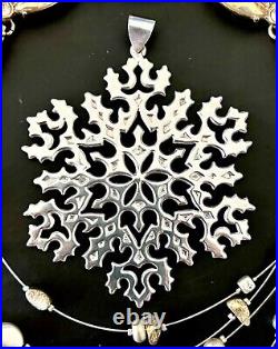 Vintage Tiffany & Co. Sterling Silver SNOWFLAKE Christmas Tree Ornament