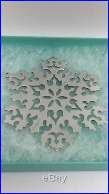 Vintage Tiffany & co. Sterling silver Christmas tree holiday ornament snow flake