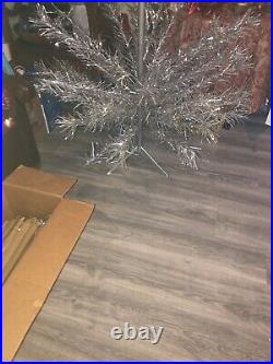 Vintage United States Silver Tree Co. Deluxe 6 1/2' Aluminum Christmas Tree 6100