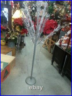 Vintage christmas 6 FT SILVER STAINLESS TREE