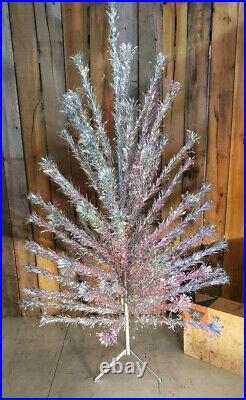Vintge Warren 6.5 Foot Christmas Tree With Spartus Color Wheel
