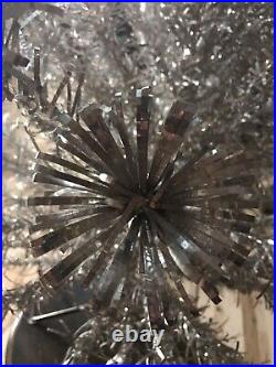 Vtg Awesome Collector's 6 Ft. Evergleam Pom Silver Stainless Aluminum Xmas Tree