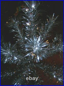 Vtg Collector 2.5ft Sharp Retro Silver Splendor R. O. Kent Aluminum Xmas Tree