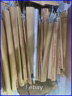 Vtg Lot Of 49 Sparkler Aluminum Christmas Tree Replacement Branches & 1wood Pole