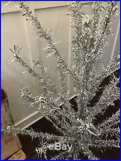 Vtg Silver 6 1/2 FairyLand Aluminum Christmas Tree Craft House Trees Fairy Land