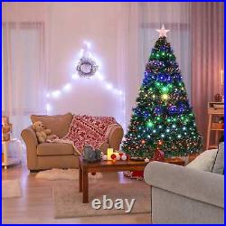 WELLFOR 6-Ft Pre-Lit Traditional Artificial Christmas Tree with LED Lights