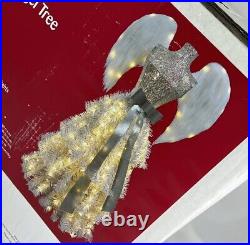 Winter Wonder Lane Vixen Pre-Lit Angel Tree 4ft LED Silver Christmas Decor NEW