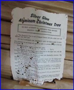 Wonderful Silver Glow Aluminum Christmas Tree- Original Box