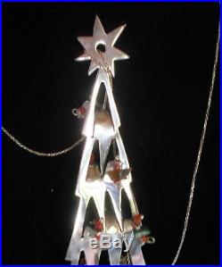 Xtra Large 7 Emilia Los Castillo Sterling Christmas Tree Necklace Neiman Marcus